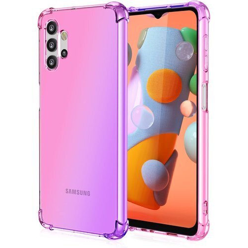 Galaxy A32 5G ケース クリア 耐衝撃 ケ ス 人気 ピンク/紫 RP91-JB-A32-5G-FZ 173