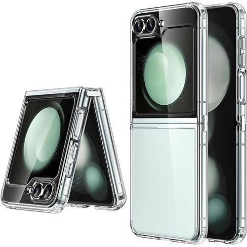 Moahsiuny For Galaxy Z Flip 保護カバー クリア 透明 薄型 耐衝撃 軽量 TPU素材 517