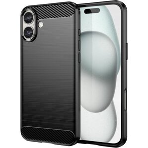For iPhone 16 plus ケース 耐衝撃 肌触りも良く 持ちやすさのケース issin ブラック 569