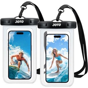 JOTO 防水スマホケース 2個 IPX8認定 お風呂 MaxHuawei Xperia android-クリア 10