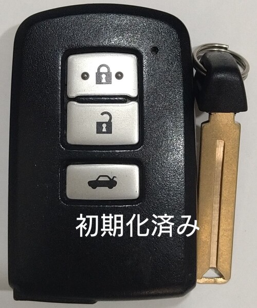 初期化済トヨタ純正スマートキー 3ボタンクラウン210系基盤番号281451-0020 ノーカットキー付き新品電池サービス12
