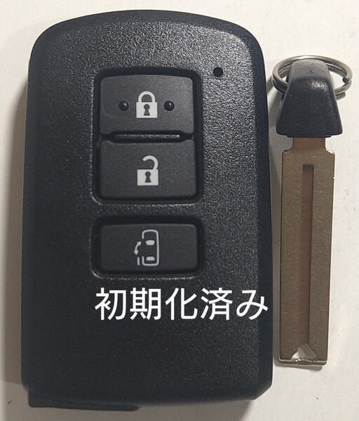 初期化済トヨタ純正スマートキー3ボタンアルファード ヴェルファイアノアヴォクシー基盤番号231451-0010ノーカットキー付き新品電池付き⑭