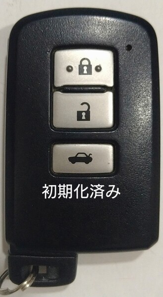 初期化済トヨタ純正スマートキー 3ボタンクラウン210系基盤番号281451-0020 新品電池サービス16