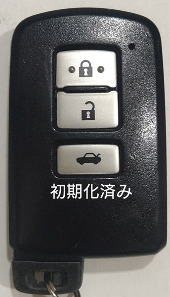 初期化済トヨタ純正スマートキー 3ボタンクラウン210系基盤番号281451-0020 新品電池サービス21