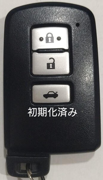 初期化済トヨタ純正スマートキー 3ボタンクラウン210系基盤番号281451-0020 新品電池サービス19