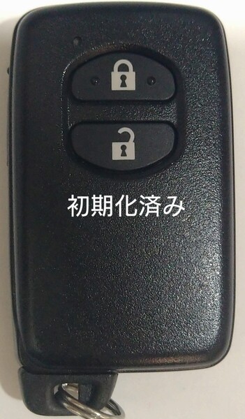 初期化済トヨタ純正 スマートキー 2ボタンプリウスアクアヴィッツウィッシュ基盤番号271451-5300新品電池サービス16