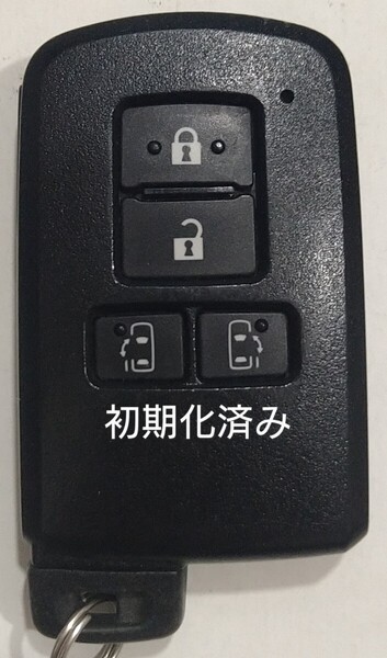 初期化済トヨタ純正 スマートキー4ボタンアルファードノアヴェルファイアヴォクシー基盤番号231451-0120新品電池サービス9(ピン破損)