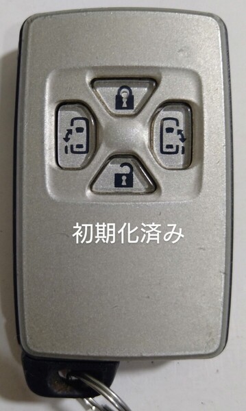初期化済トヨタ純正スマートキー4ボタンエスティマ ヴェルファイア ヴォクシーアルファード基盤番号271451-0500 新品電池サービス22