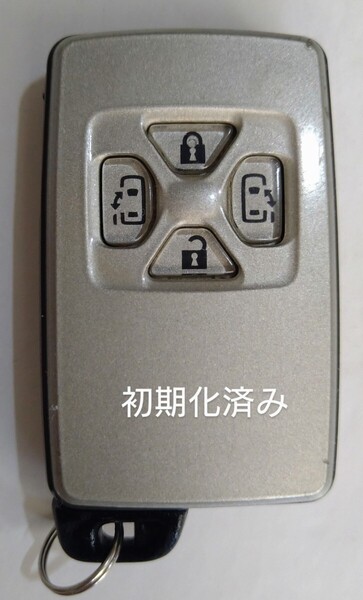 初期化済トヨタ純正スマートキー 4ボタンエスティマ ヴェルファイア ヴォクシーアルファード基盤番号271451-0500 新品電池付き③