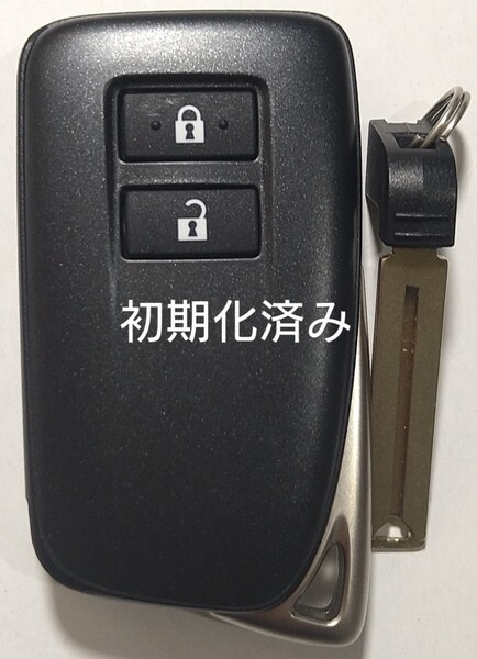 初期化済トヨタ レクサス純正スマートキー2ボタン基盤番号281451-2110 001-A00591 14FAB-02 ノーカットキー付き新品電池サービス①