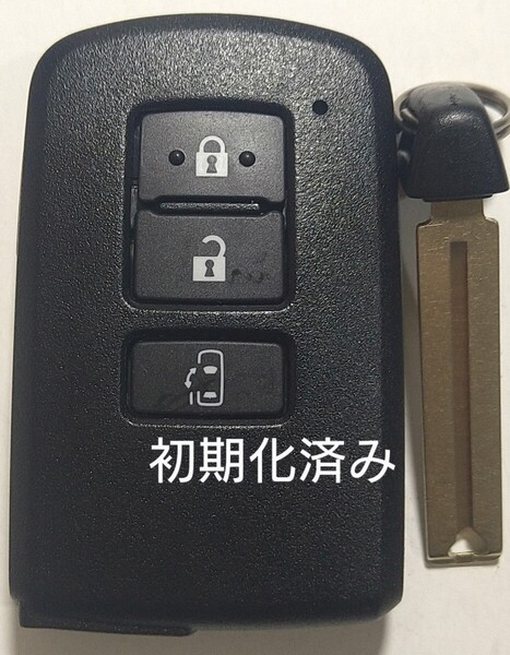 初期化済トヨタ純正スマートキー3ボタンアルファードヴェルファイアノアヴォクシー基盤番号231451-0010ノーカットキー付き新品電池付き⑬