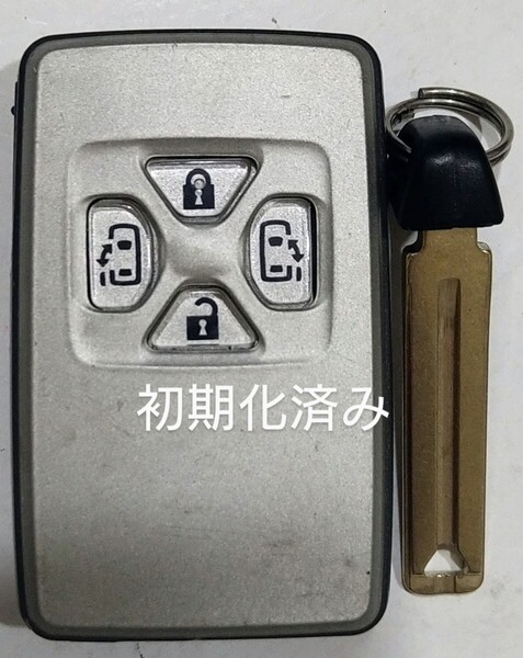 初期化済トヨタ純正スマートキーエスティマ ヴェルファイア ヴォクシーアルファード基盤番号271451-0500ノーカットキー付き新品電池付き33
