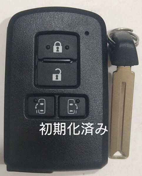 初期化済トヨタ純正 スマートキー4ボタンアルファードノアヴェルファイアヴォクシー基盤番号231451-0120ノーカットキー付き新品電池付き5