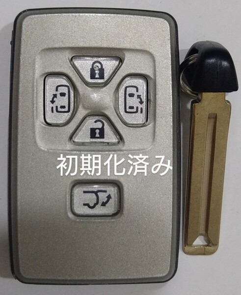 初期化済トヨタ純正スマートキー5ボタンエスティマ50 アルファード ヴェルファイア 基盤番号271451−6221ノーカットキー付き新品電池付き 6