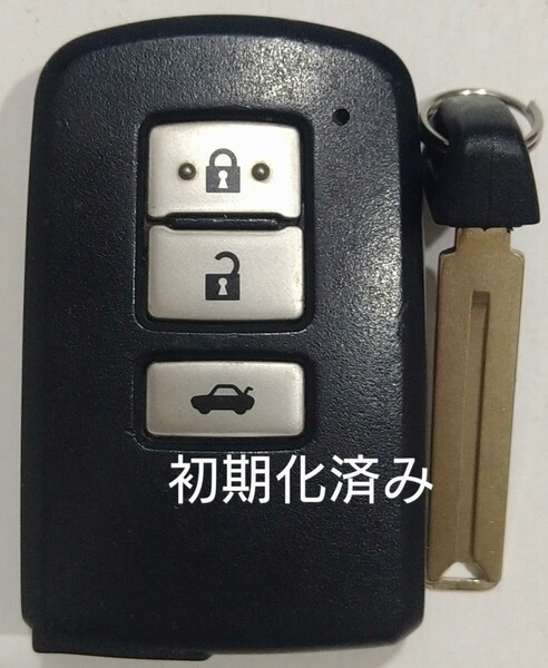 初期化済トヨタ純正スマートキー 3ボタンクラウン210系基盤番号281451-0020ノーカットキー付き 新品電池サービス21