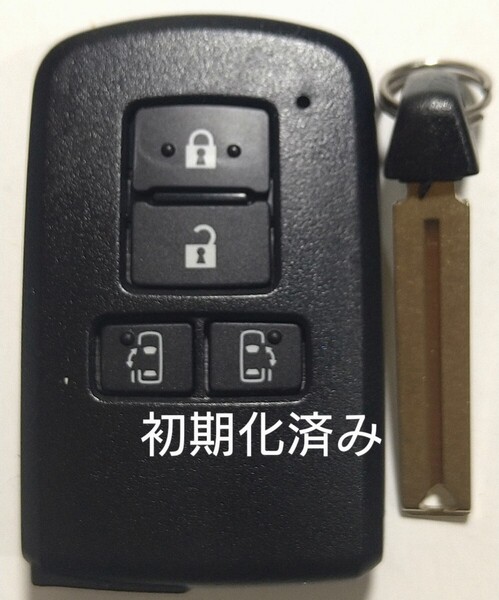 初期化済トヨタ純正 スマートキー4ボタンノア ヴォクシー シエンタ基盤番号281451-2150 001-A00733ノーカットキー付き新品電池サービス⑮