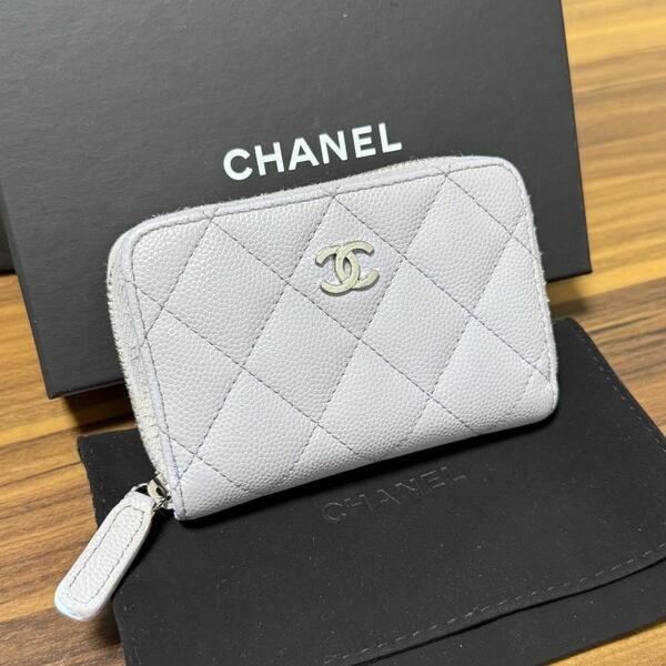 ★極美品★CHANEL シャネル 財布 コインケース キャビアスキン マトラッセ ココマーク ミニ財布♪