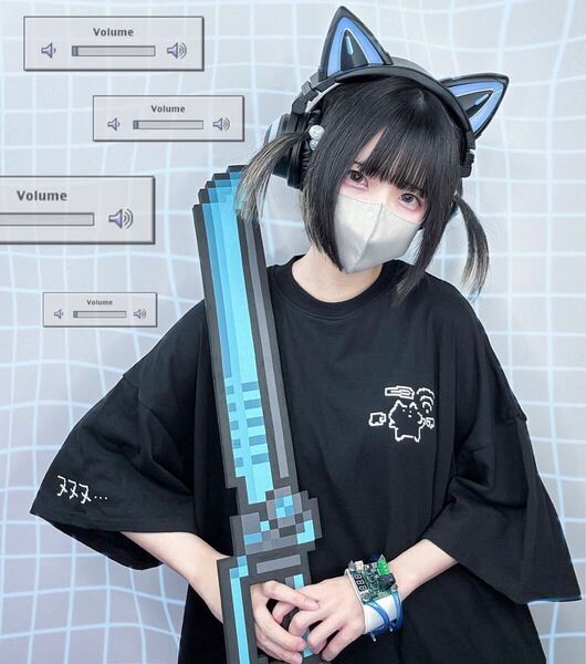 新品 ぬた。ヌヌヌTシャツ 黒 Mサイズ 猫さん ネコ ねこ ぬこ サブカル 暗黒界隈 堕天使界隈 半袖 Tシャツ カットソーメンズにも 匿名配送