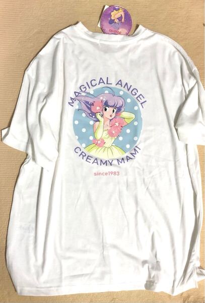 新品 魔法の天使 クリィミーマミ 半袖Tシャツ 白 Lサイズ バックプリント クリーミーマミ クリィーミーマミ カットソー 変身美少女 匿名