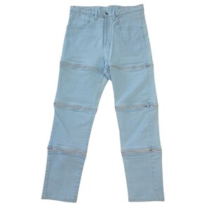 即決★未使用 3.5万 whowhat フーワット Zip Change Denim ジップ チェンジ デニム M ライトブルー【送料無料】