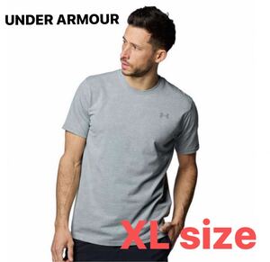 定価2750★新品未使用 UNDER ARMOUR アンダーアーマー トレーニングシャツ XLサイズ 軽量 Tシャツ グレー スポーツウェア メンズ