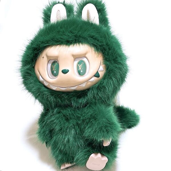 ☆在庫1点のみ 再入荷なし☆ 希少 レア ジモモ zimomo ぬいぐるみ ラブブ Labubu ロゴ グリーン 緑 緑色