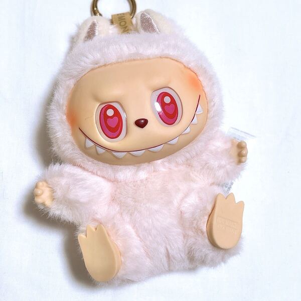 *難あり* ラブブ Labubu ぬいぐるみキーホルダー ぬいぐるみ ピンク ハート