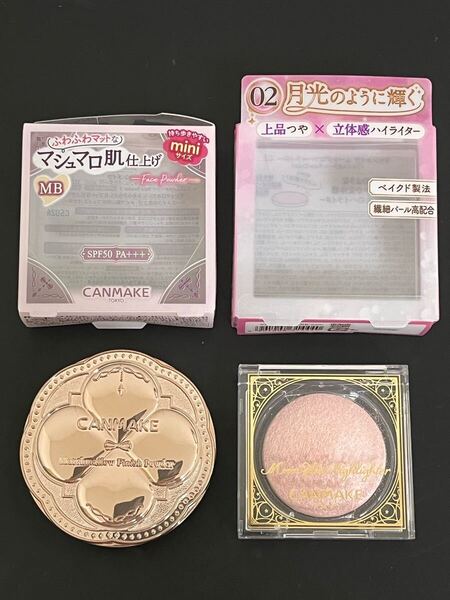〜2点セット〜 キャンメイク マシュマロフィニッシュパウダーWmini ムーングロウハイライター