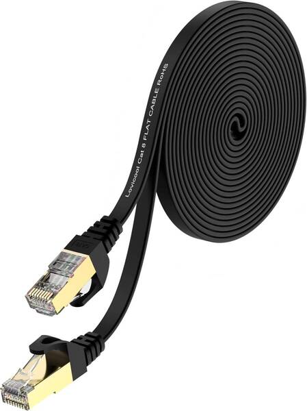 (5m) Lovicool LANケーブル CAT8 高速 有線lan カテゴリー8 フラットタイプ ランケーブル 40Gbps/2000MHz RJ45 金メッキコネクタ