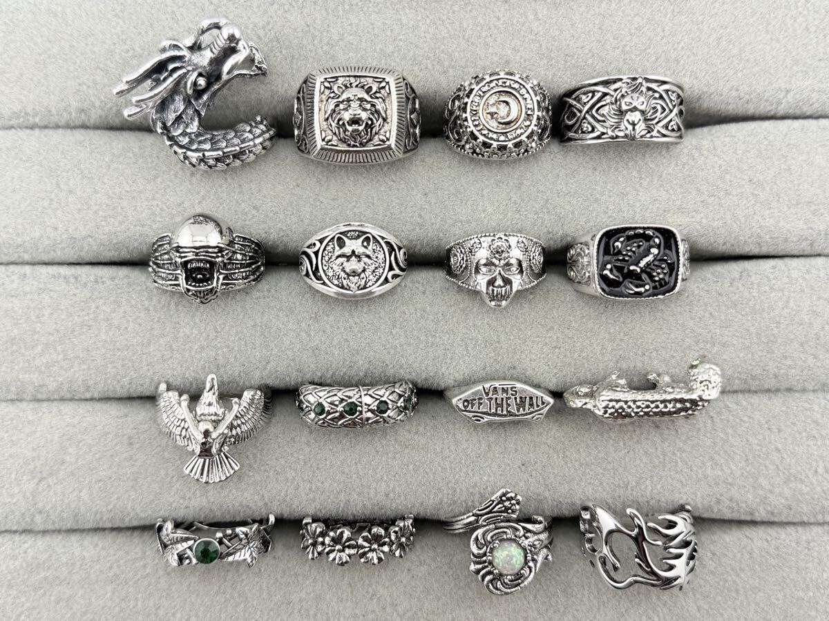 【vintage】シルバー製 ファッションリング まとめ売り 19点 刻印 Yahoo!オークション -「シルバーアクセサリー925まとめ」の落札