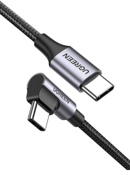 UGREEN USB C ケーブル L字 Type-c L型 断線防止ナイロン編み3m 3−1