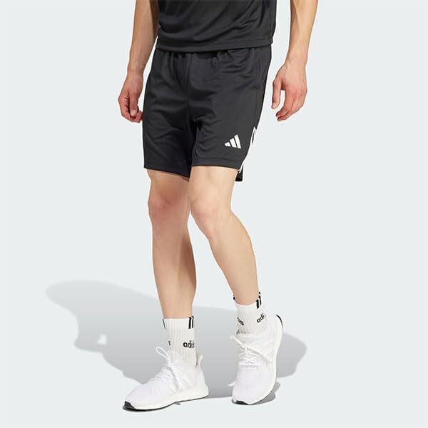 【新品】Lサイズ adidas アディダス スリーストライプスショーツ ハーフパンツ ショートパンツ KNA78 ブラック×ホワイト メンズ