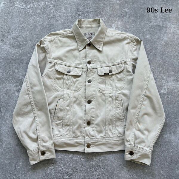 【Lee】90s リー ウエスターナー コットンサテンジャケット ブルゾン ヴィンテージ 90年代 WESTERNER 生成り トラッカージャケット LEE