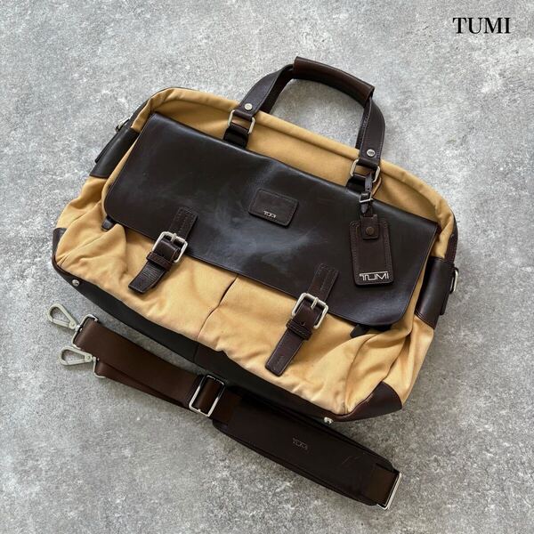 【TUMI】24215KH トゥミ 2WAY ビジネスバッグ ブリーフケース キャンバスレザー ショルダーバッグ ハンドバッグ PCバッグ 希少 廃盤モデル
