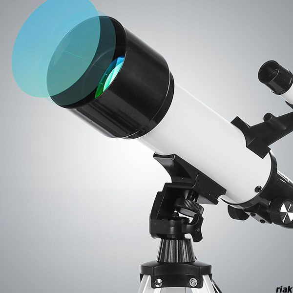 【スマホ対応 初心者向け天体望遠鏡セット】 天文屈折望遠鏡 70mm口径 高倍率 星観察 バローレンズ付き 月の観察 ホワイト