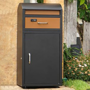 【置き型スタンドタイプで設置場所を選びやすい】 宅配ボックス 幅41cm 70L大容量 防水 再配達削減 屋外設置 鍵付き