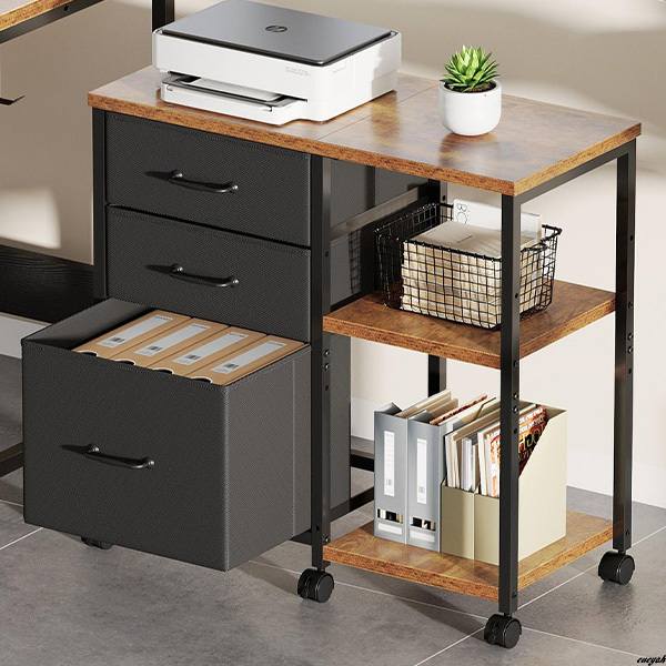 【収納スペースをカスタマイズ可能なキャビネットワゴン】 布製サイドワゴン 幅70