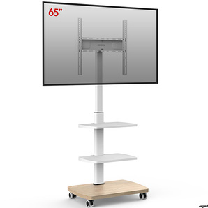 【キャスター付きで移動もラクラク、テレビスタンド】 モニタースタンド 32〜65インチ対応 幅60cm 首振り・チルト機能・高さ調整可能