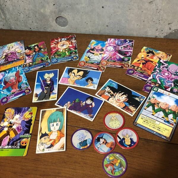 【即決/送料無料】DRAGON BALL ドラゴンボールグッズ20個アソートセットまとめ売り 当時物メンコ カードダスセット 中古