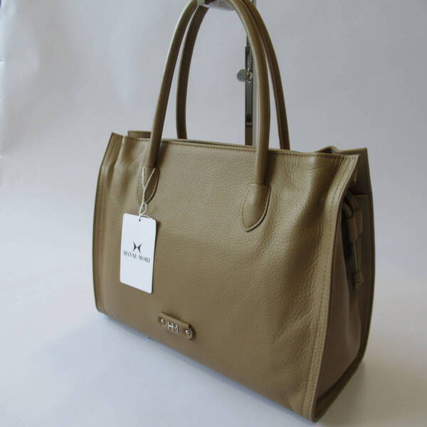 ■■202507即決■ ハナエモリ HANAE MORI 森英恵未使用ダークベージュ マジョリカ2 トートバッグ HMB401-91