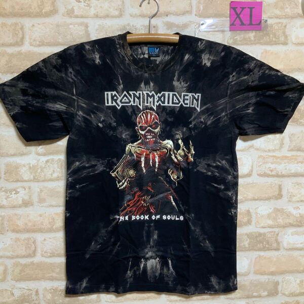 アイアンメイデン Tシャツ XLサイズ IRON MAIDEN タイダイ 絞り染め ムラ染 ロックバンド 半袖 バンドTシャツ