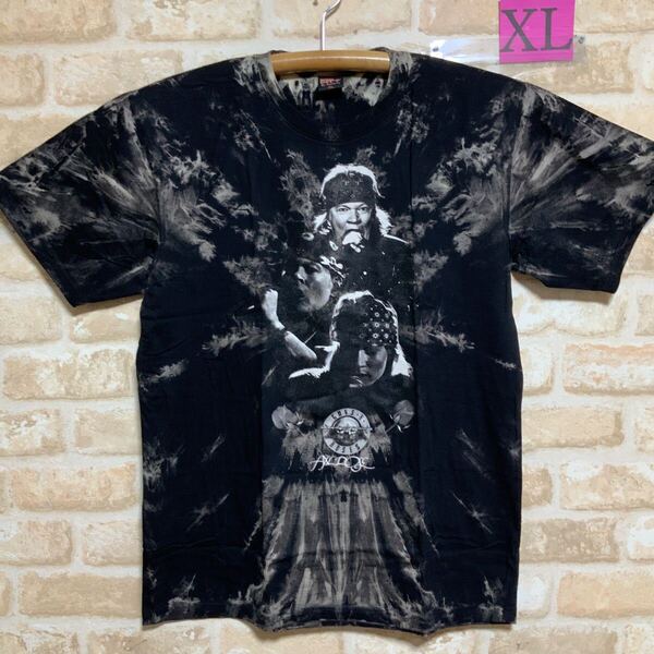 ガンズ アンドローゼズ Tシャツ XLサイズ Guns N' Roses ⑧タイダイ 絞り染め ムラ染 ロックバンドTシャツ 半袖