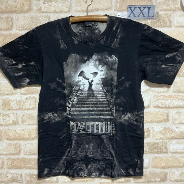 レッドツェッペリン XXLサイズ TシャツRed zeppelin タイダイ ムラ染 絞り染め 半袖 ロックバンド バンドTシャツ
