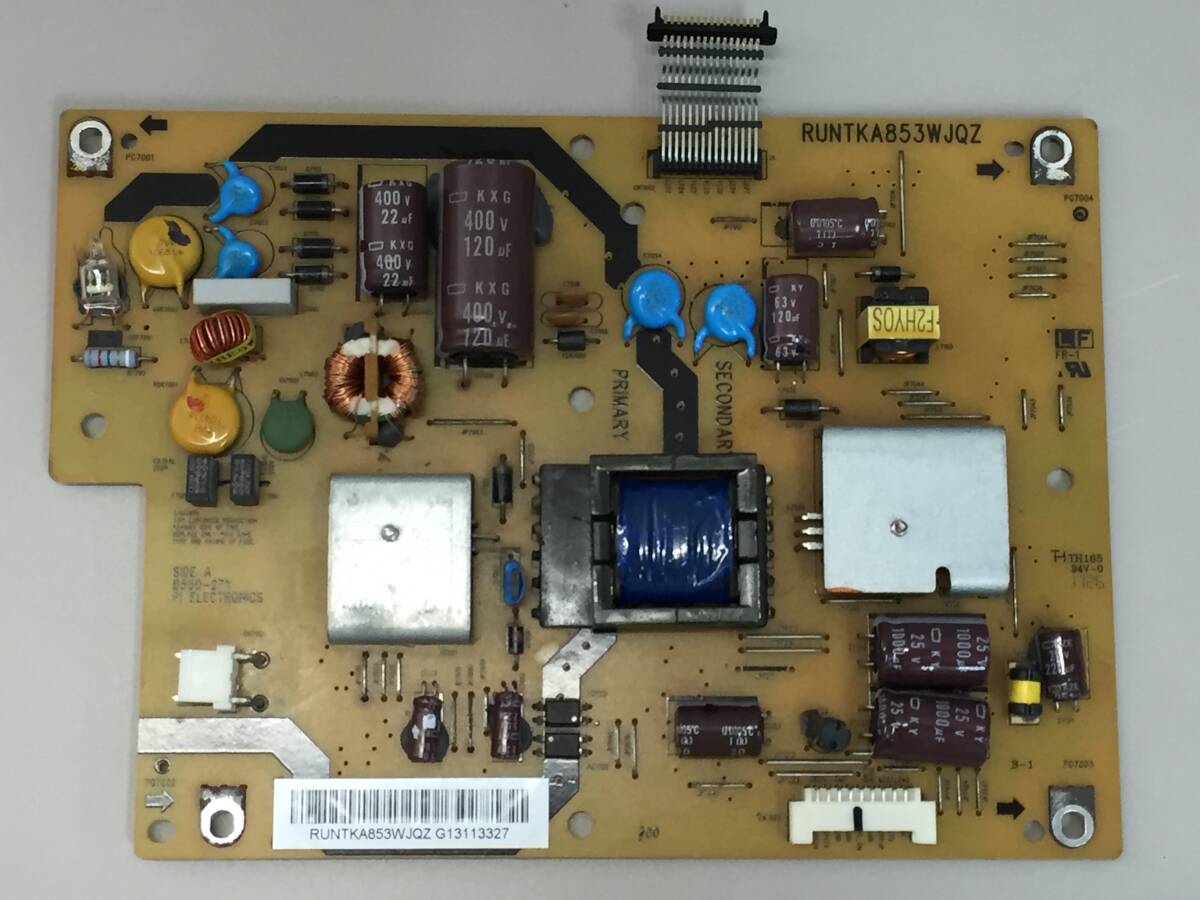 シャープ LC-22K7 ハイビジョン液晶テレビ用メイン基盤  2025年最新液晶テレビ基板 | シャープ(SHARP)製パーツが充実 - Yahoo