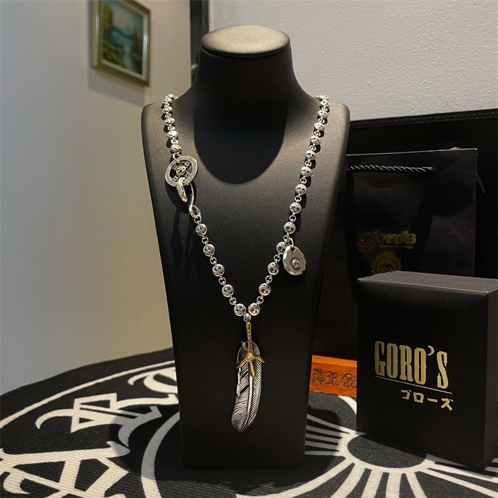 goro's ゴローズ　上銀銀縄TQ特大フェザー　左　中古美品 ゴローズ goro's [現行]上銀銀縄TQ特大フェザー(右)※模様入り