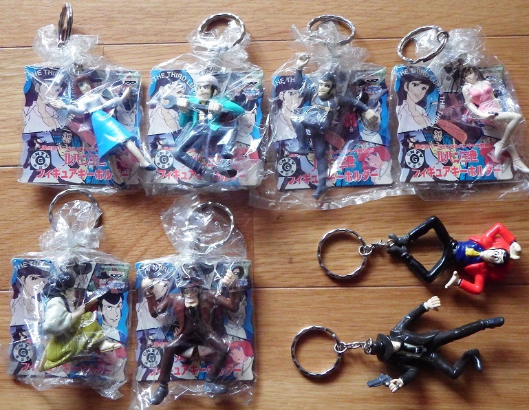 未開封 当時物 ユニファイブ ルパン三世 フィギュア キーホルダー 5種セット 当時物 未開封 ルパン三世 プレート & フィギュア キーホルダー