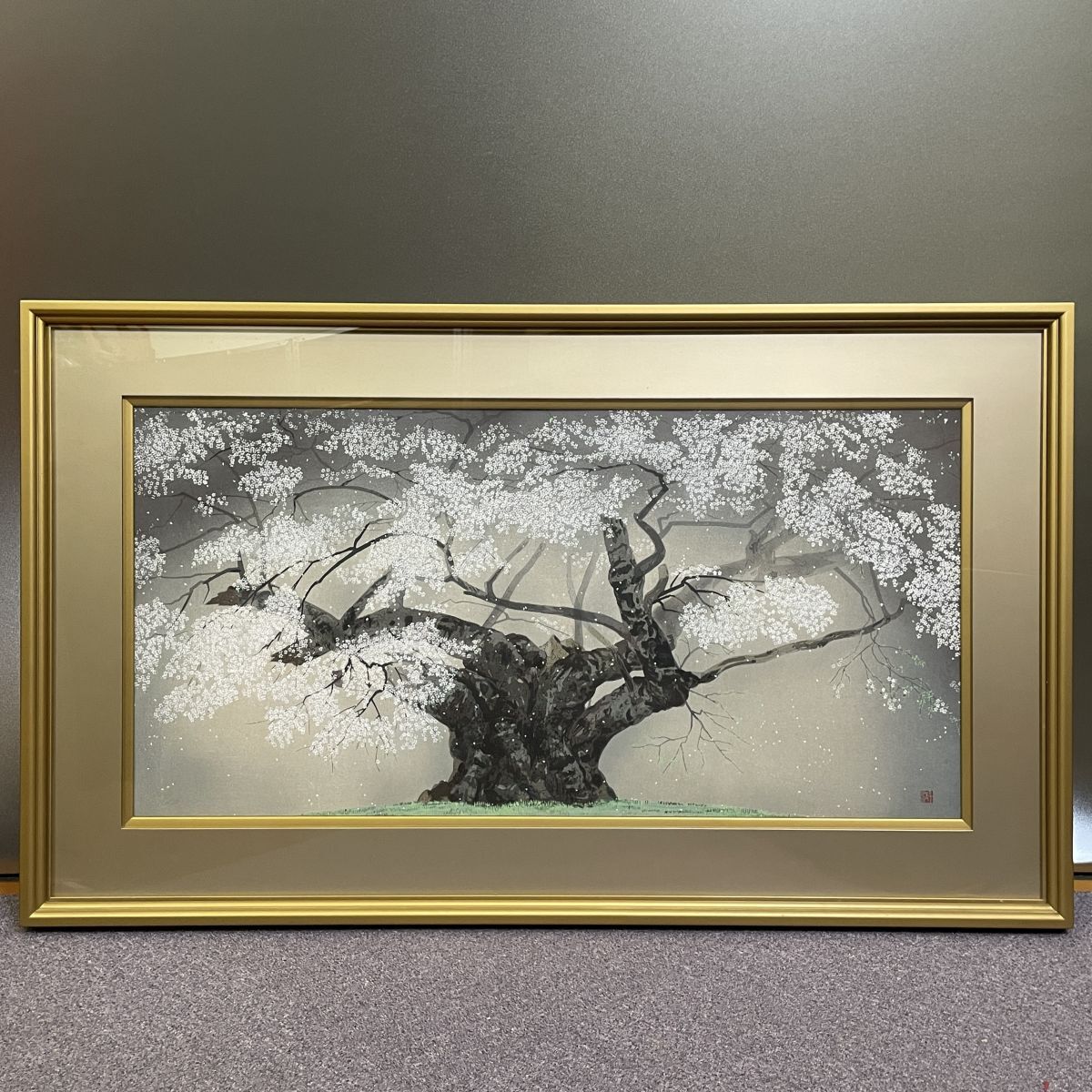 西田 彰 絵画 油絵 「根尾淡墨桜」 Yahoo!オークション -「淡墨桜」の落札相場・落札価格