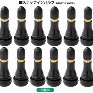 日本製 新品 太平洋工業 TR413 CL パッキン付き 12個 エアバルブ ゴムバルブ・タイヤバルブ 12本 TR413CL スナップインバルブ