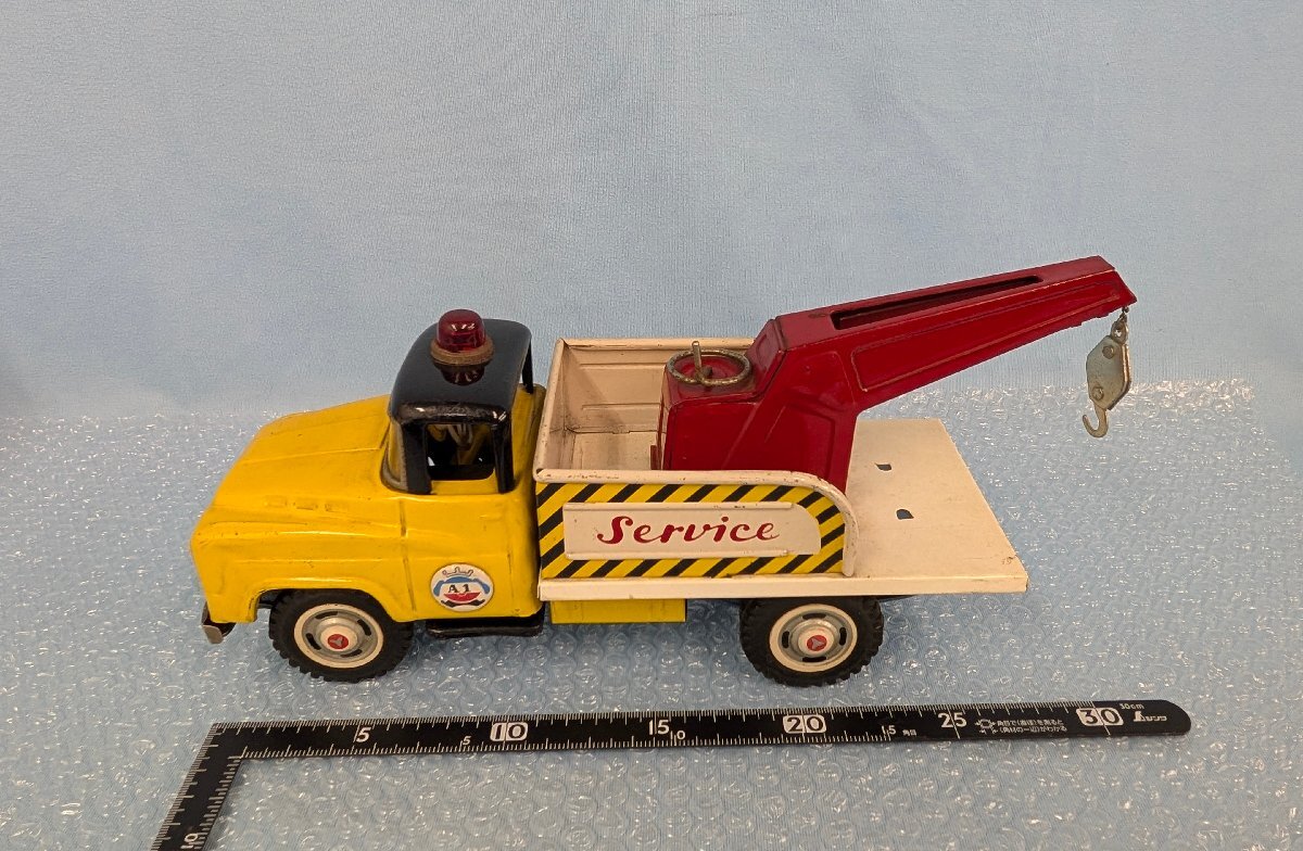 ブリキ クレーン 車 年代物 ヴィンテージ 約13cm×約6cm Yahoo!オークション -「おもちゃ クレーン車」(ブリキ