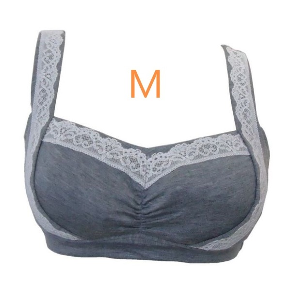 M・グレー 「おやすみブラ」ノンストレスブラジャー ナイトブラ ノンワイヤーブラ パッドつき 新品